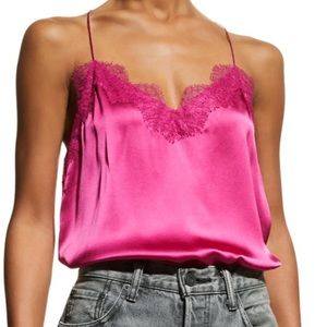 Cami NYC The Racer Silk Charmeuse Camisole w/ Lace
